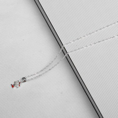 SILVER Italy 92.5 Silver Hello Kitty Pendant Long Chain Necklace MX060