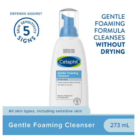 Cetaphil Gentle Foaming Cleanser 236ml (For Oily and Sensitive Skin / Hypoallergenic Facial Wash)