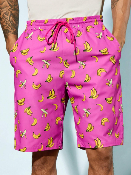 Manfinity VCAY Men Vacation Leisure Shorts With Banana Print