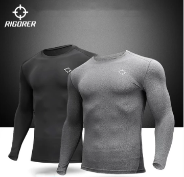 RIGORER Basketball Compression Tops Long Sleeve Dri-Fit Men's Sport Running Fitness Clothing Tights Elastic T-shirt