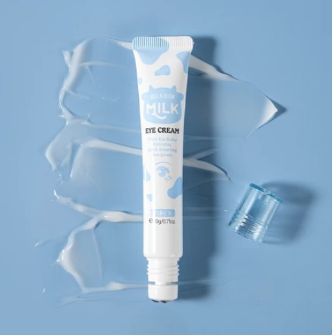 LAIKOU Milk HA Roll & Glow Eye Cream Smooth Brighten Hydrating Reducing Puffiness Non-greasy 20g