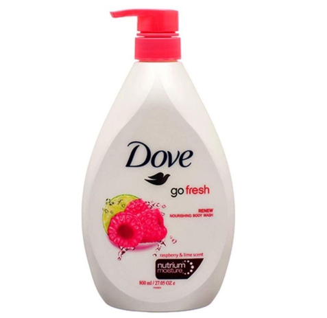Dove Go Fresh Body Wash Rasberry Lime 800ml