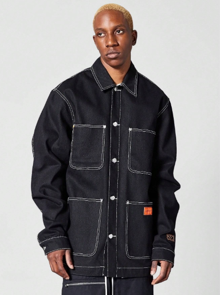 SUMWON Patch Pocket Button Trough Jacket