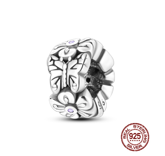 Fit Original Pandora Bracelet Beads Pendant 925 Sterling Silver Love Positioning Buckle Series Colorful Women Jewelry DIY Gift S050