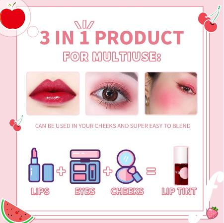 Bayfree 4PCS Makeup Set Long Lasting Waterproof Lip Tint + Oil-control Matte Loose Powder + Pore Minimizer Face Primer + Cream Correcting Concealer Palette