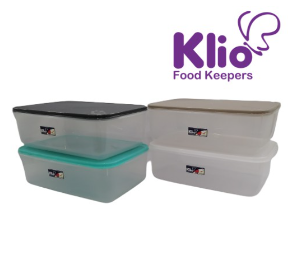 Klio KL-RT04 Rectangular Stack 4L Food Keeper Extra Large Rectangle Container Storage Bin