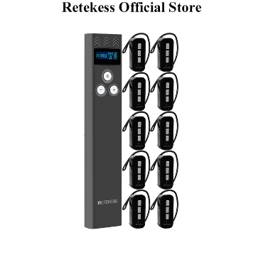 Retekess TT112 Wireless Microphone System Handheld Transmitter with Receivers for Church Translation Speech