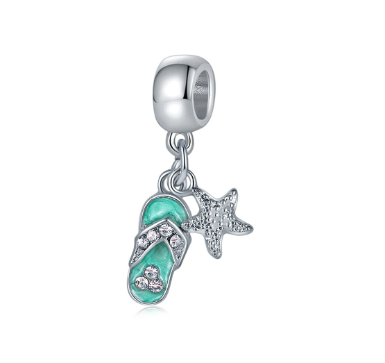 Travel Series Dangle Charms 925 Silver Bracelet Accessories Coffee Football Beads Charm d15
