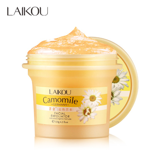 LAIKOU Face Exfoliating Gel Facial Scrubs Face Peeling Cream Camomile Shrink Pores Removal Blackhead Face Skin Moisturizing
