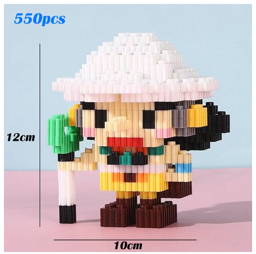 Lboyu One Piece Luffy Toys Cute Block Mini Character Building Block Children's Education Game 2