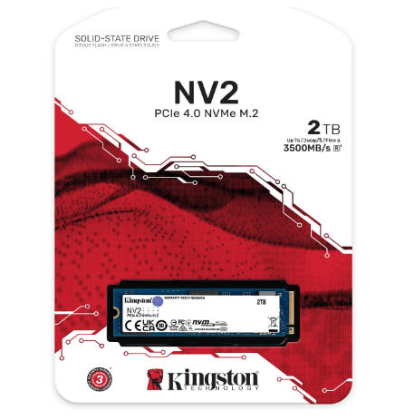 Kingston NV2 2TB/4TB PCIe 4.0 NVMe M.2 Internal Desktop and Laptop PCs SSD Solid State Drive