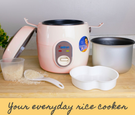 Astron JRC-061 0.6L Jar Type Rice Cooker (Nude Beige) | 3 cups | 200W | 2-3 persons | free paddle