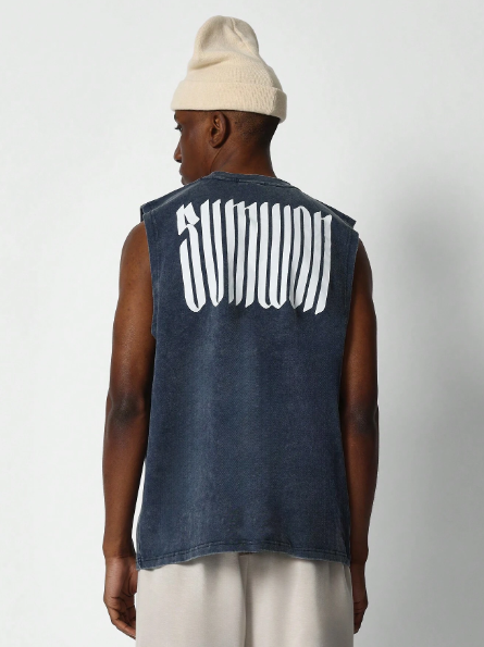 SUMWON Washed Tank With Graphic