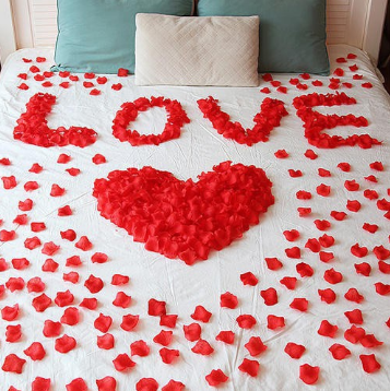 500pc Artificial Creative Rose Petals, Wedding Atmosphere, Party Party, Confession Layout