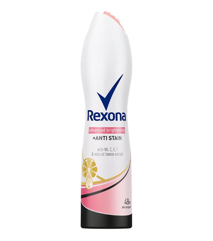 Rexona Advanced Brightening Deodorant Spray Anti Stain 150ML