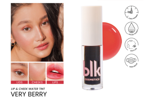 blk cosmetics fresh lip and cheek water tint very berry