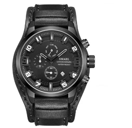SMAEL 9076 Watch Men New Fashion Sport Quartz Clock Mens Watches Top Brand Luxury Chronograph Waterproof Watch M5