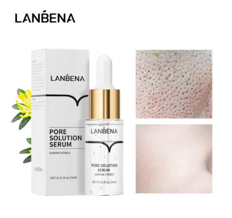 LANBENA Pore Shrink Serum Facial Sheet Mask Moisturizer Skincare Shrink Pore Serum 15ML
