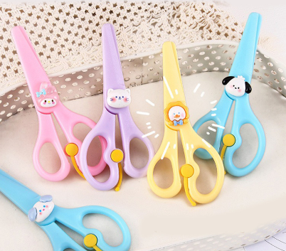 Plastic Safety Scissors Toddlers Training Scissors Pre-school Training Scissors Kids Paper-Cut