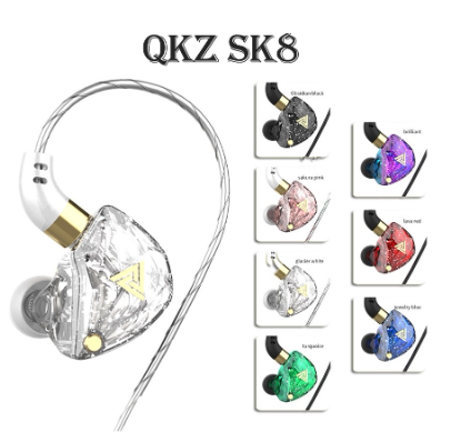 Qkz Sk8 In Ear Bass Earphones Heavy Rock Headphone Sport Stereo with Microphone