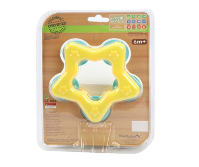 Baby Bliss Blue Star Rattle, Lead-Free - Developmental Toys