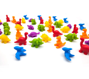 Set Of Animals Counting Educational Toy Colorful Creative Rainbow Animal Dinosaur Cups For Children