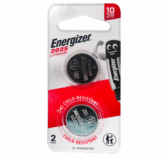 Energizer CR2025BP2 Lithium Coin 3V
