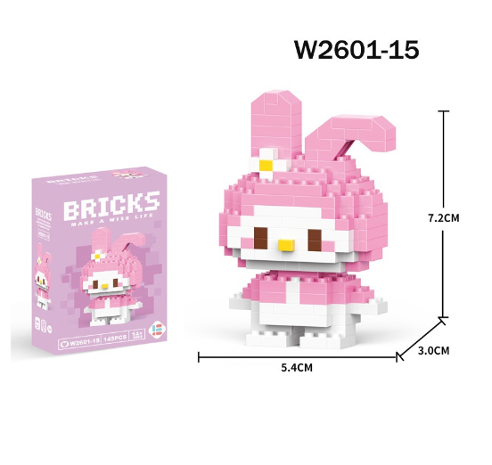 Mini Building Block Assembled Small Particles Bricks Toys For Kid Birthday Gift Cute Cartoon Blocks M26