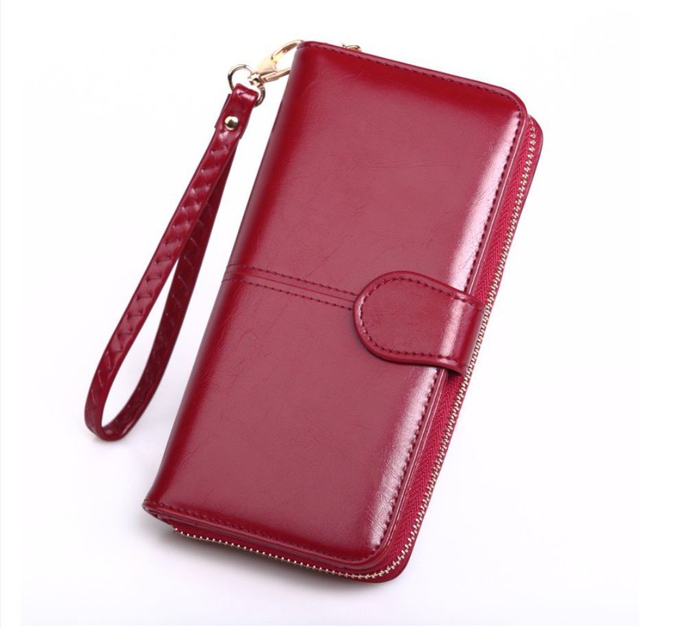Oil Wax Skin Korea Long Ladies Wallet High Quality