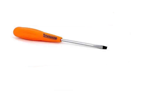 STANDARD Screw Driver Yellow Rubber +/- 6mmx4" (SD0416-0417)