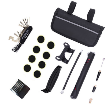 Mountain Bike Bicycle Multi-Tool Combination Repair Tire Set Mini Inflator