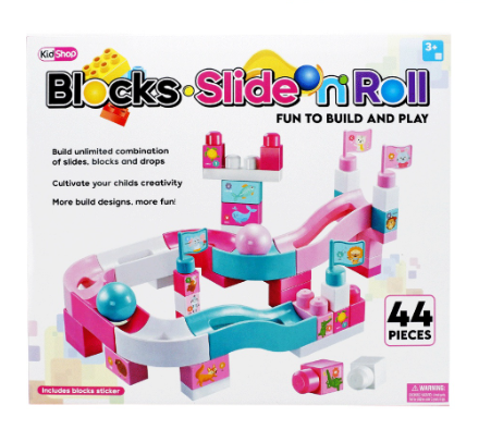 KidShop Blocks Slide 'n Roll 44 pcs Building Blocks