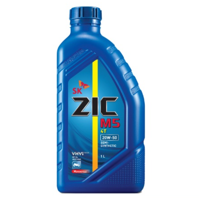 SK ZIC M5 4T 20W-50 Semi Synthetic Motorcycle Oil 1L