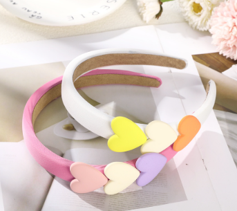Korean Padded Girls Love Heart Hair Band Cute Lovely Sponge Headband Hair Accessories