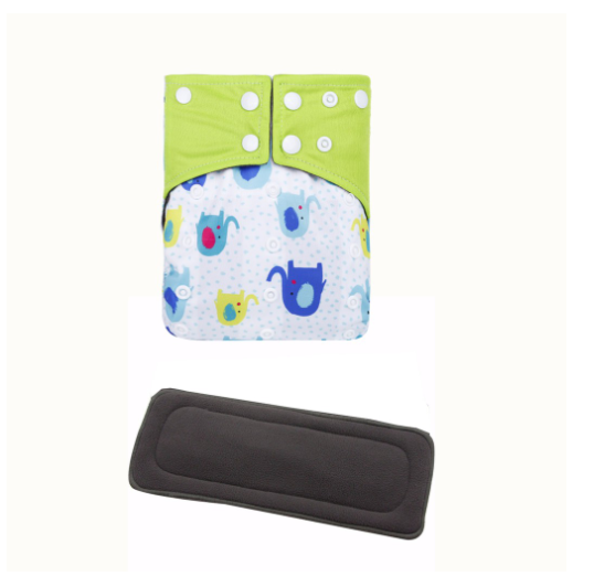 Cloth Diaper 1 Set With Bamboo Charcoal Inserts In Stocks D38