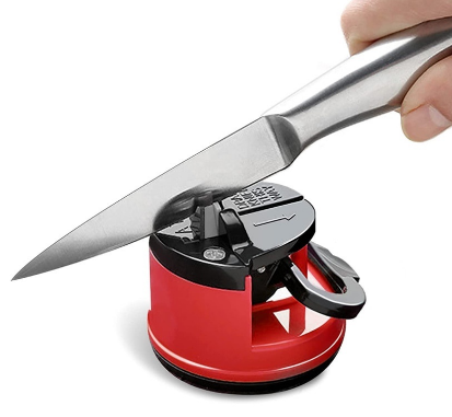 Knife Sharpener with Suction Base Professional Grade Easier Safer for All Types of Blade for Kitchen