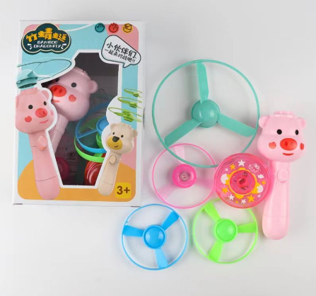 Children's Toy Spinning Gyro Bamboo Dragonfly Outdoor Parent-Child Bamboo Fly Flying Machine