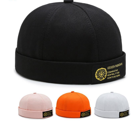 Vintage Hip Hop Men Women Hat Retro Cap Adjustable Brimless Hat Beanie Hat