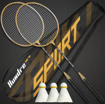 Free 3 Balls and Hand Glue and Jump Rope】 ⭐Badminton Racket 2 Pieces Adult Alloy Split Racket set