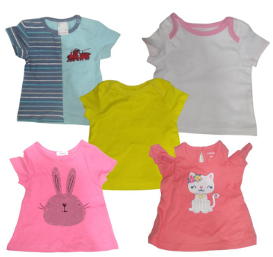 Baba Branded Baby Shirt Top Boy Girl Cotton T-Shirt Random Design Tees Tops T-Shirt for Kids