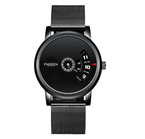 Binbond Original Wormhole No Pointer Concept Watch Male Korean Version Student Men Trendy Simple Quartz Watch M2