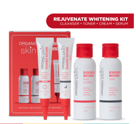 Organic Skin Japan Rejuvenate Whitening Kit with Facial Cleanser, Toner, Face Cream & Serum Rejuv