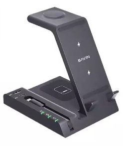Bavin 6 IN 1 Multi-Function wireless charger 15W cellphones stand Holder pc056 Support Earphone stand