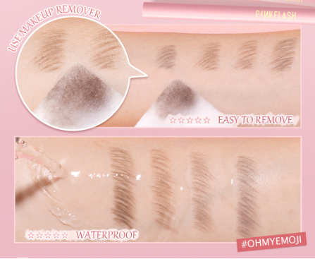 PINKFLASH Automatic Eyebrow Pencil Lasting 8 Hours Waterproof Pigmented Easy Blend Soft Cruelty-Free Eye Makeup