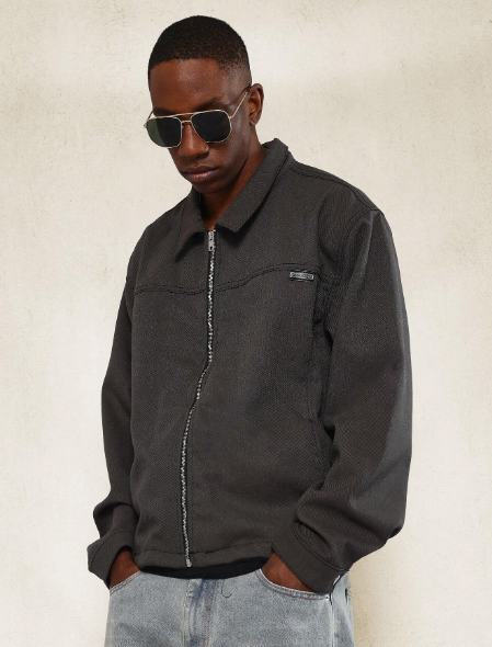 SUMWON Badged Jersey Varsity Jacket