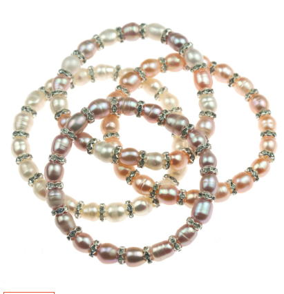 Natural Freshwater Pearl Bracelet Leather Band Bracelet for Women