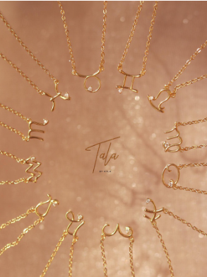 TBK Minimal Zodiac Sign Choker Plus Bubble Mailer