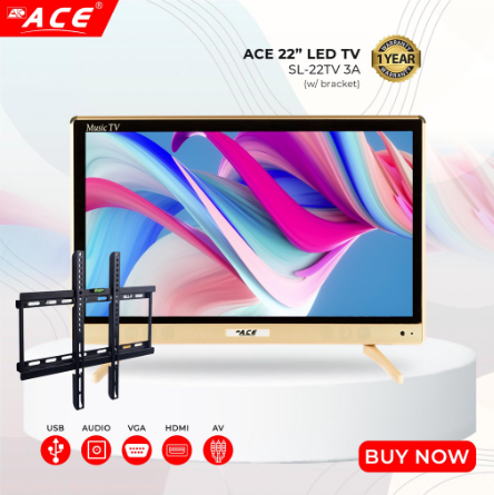ACE sl-22" 3a Ultra Slim LED Television With Bracket