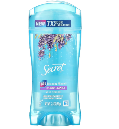 Secret Ph Balancing MInerals Relaxing Lavender 48hr Clear Gel Deodorant 2.6oz