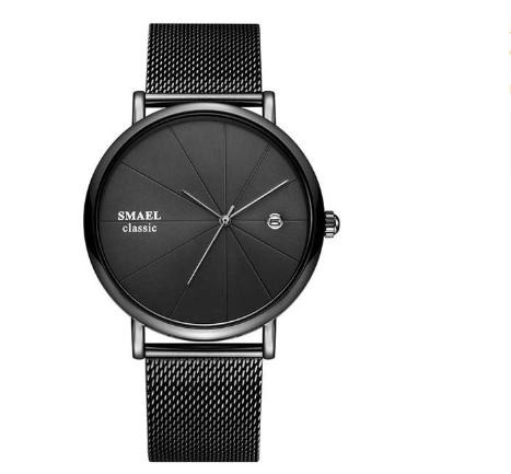 SMAEL 9129 Fashion Ultra-thin Men's Watch Waterproof Mesh Steel Band Quartz Classic Brand Business Watch M4